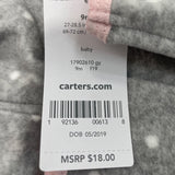 Carters Baby Girls Unicorn Footed Sleep & Play Pajamas Gray & Pink Size 9M - New