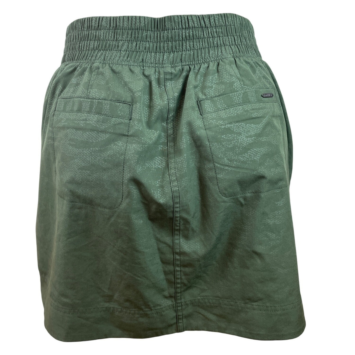 Orvis Women's Olive Green Tube Skirt With Built-In Shorts & Zipped Pockets Sz L