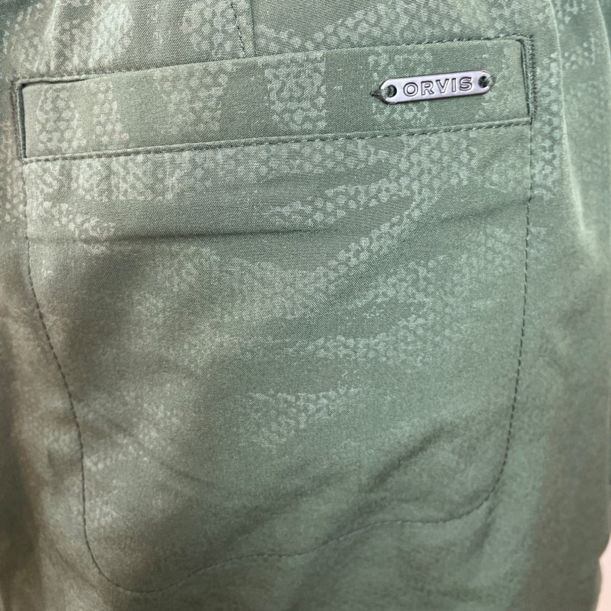 Orvis Women's Olive Green Tube Skirt With Built-In Shorts & Zipped Pockets Sz L