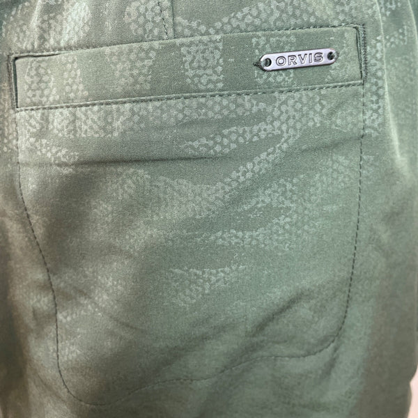 Orvis Women's Olive Green Tube Skirt With Built-In Shorts & Zipped Pockets Sz L