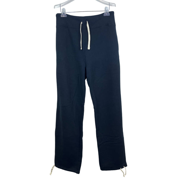 Black Cotton Blend Drawstring Sweatpants With Adjustable Hems XL Comfortable Casual Lounge Bottoms