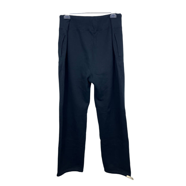 Black Cotton Blend Drawstring Sweatpants With Adjustable Hems XL Comfortable Casual Lounge Bottoms