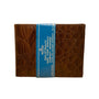Marshal Mens Brown Croc-Embossed Leather By With Card Pockets Bi-Fold Wallet
