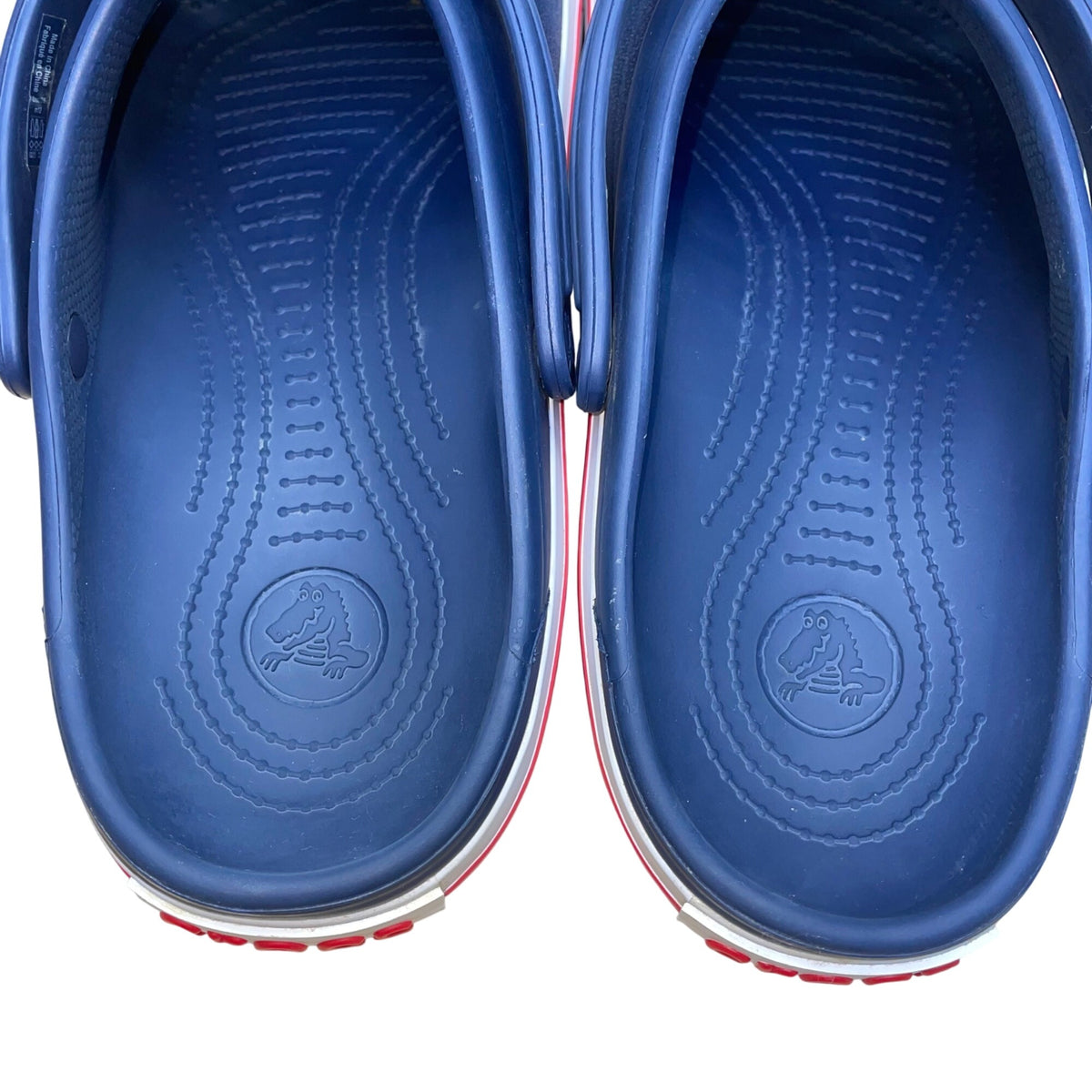 Crocs Men’s Navy EVA With Strap Slip-On Clogs Size 12