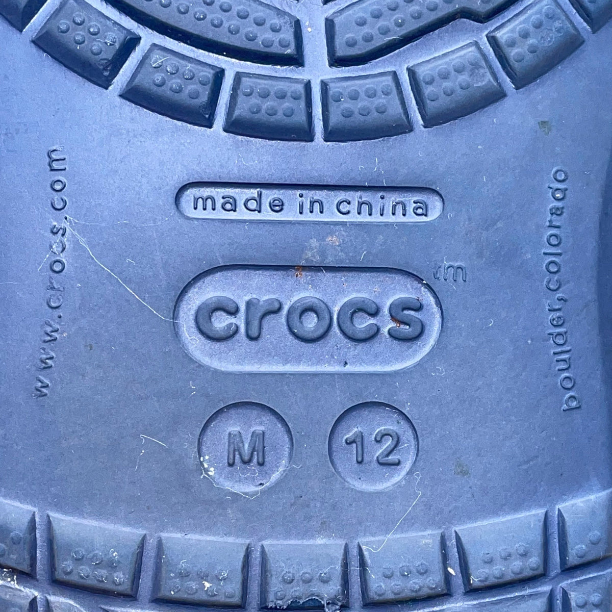 Crocs Men’s Navy EVA With Strap Slip-On Clogs Size 12