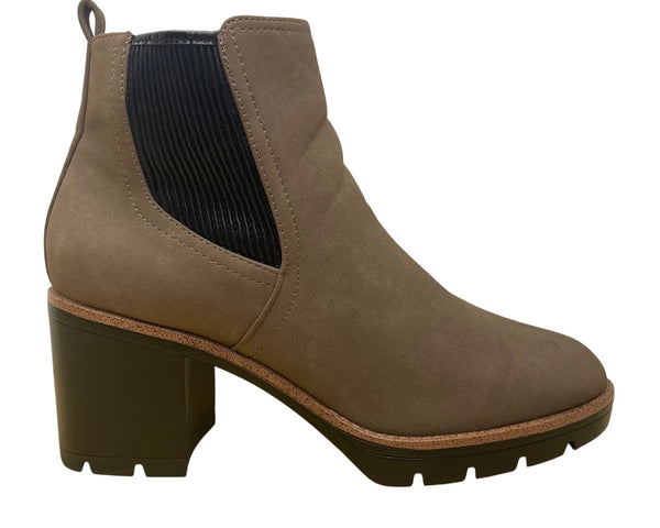 Naturalizer Women’s Taupe Chelsea Block Heel Madalynngore Ankle Boots Size 10M