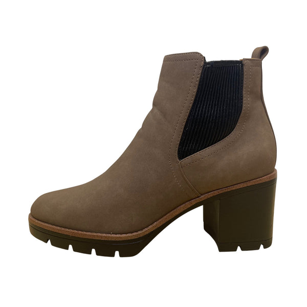 Naturalizer Women’s Taupe Chelsea Block Heel Madalynngore Ankle Boots Size 10M
