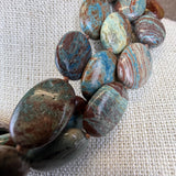 Elegant Vintage Multi-Strand Beaded Necklace With Silver Tone Clasp Statement Piece