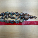 Elegant Vintage Multi-Strand Beaded Necklace With Silver Tone Clasp Statement Piece