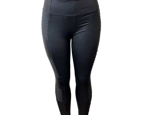 Althleta Women's High Rise Black Delancey Moto Tight Leggings Sz S/P