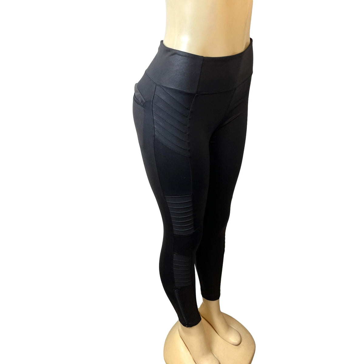 Althleta Women's High Rise Black Delancey Moto Tight Leggings Sz S/P
