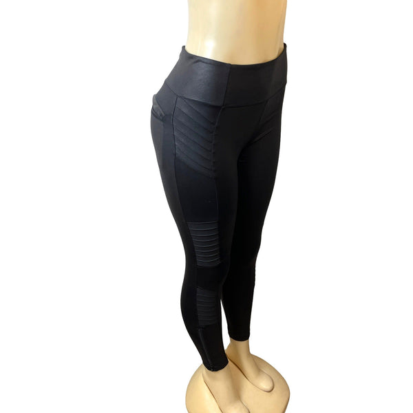 Althleta Women's High Rise Black Delancey Moto Tight Leggings Sz S/P