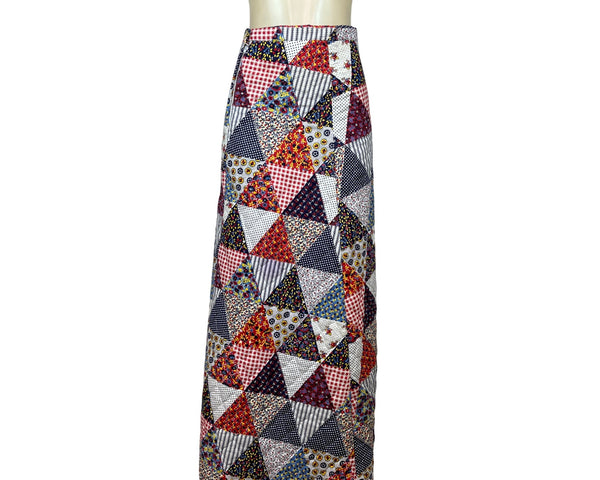 Vintage Helen Tanoris California Patchwork Maxi Skirt Sz 14