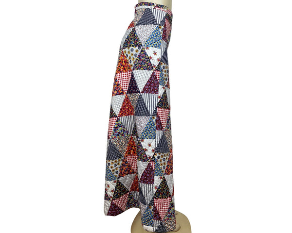 Vintage Helen Tanoris California Patchwork Maxi Skirt Sz 14