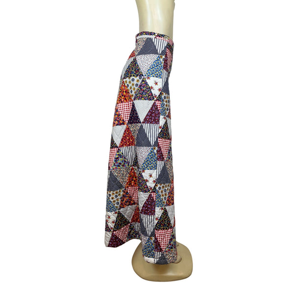 Vintage Helen Tanoris California Patchwork Maxi Skirt Sz 14