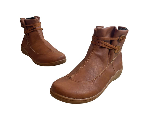 Verugu Women's Tan Brown Western Cowboy Comfort Ankle Boots Size 8.5/9 - New