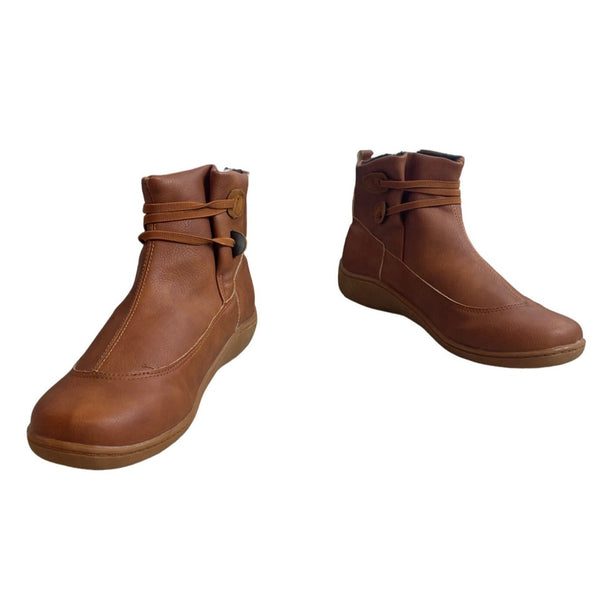 Verugu Women's Tan Brown Western Cowboy Comfort Ankle Boots Size 8.5/9 - New