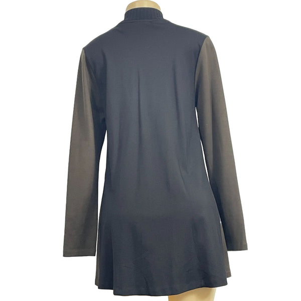 Alembika Women's Button Down Boho Black and Dark Green Jacket Size XS -NWT