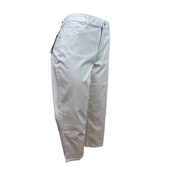 Style & Co Womens White Cropped Pants With Embellished Pockets Sz 14 - New