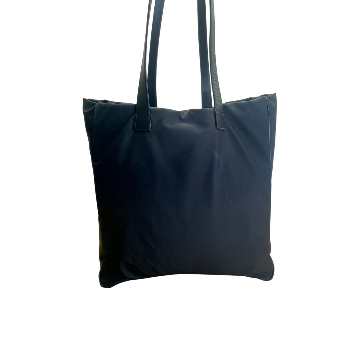 Bally Women’s Black Nylon With Leather Handles Tote Bag Size L