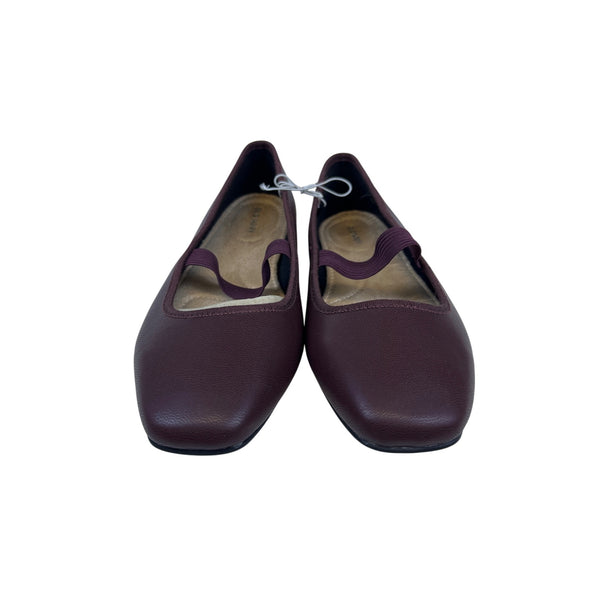 Old Navy Womens Wine Faux Leather Mary Jane Ballet Flats Size 7.5