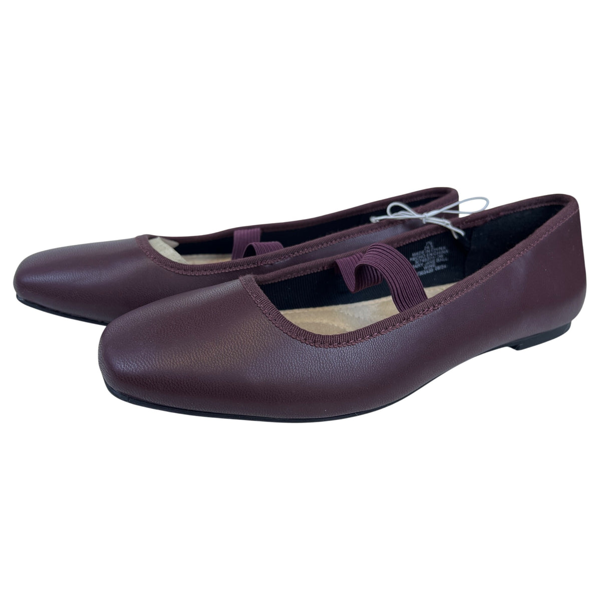 Old Navy Womens Wine Faux Leather Mary Jane Ballet Flats Size 7.5