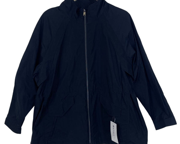Athleta Womens Black Lightweight Full-Zip Jacket With Pockets Size 1X - New