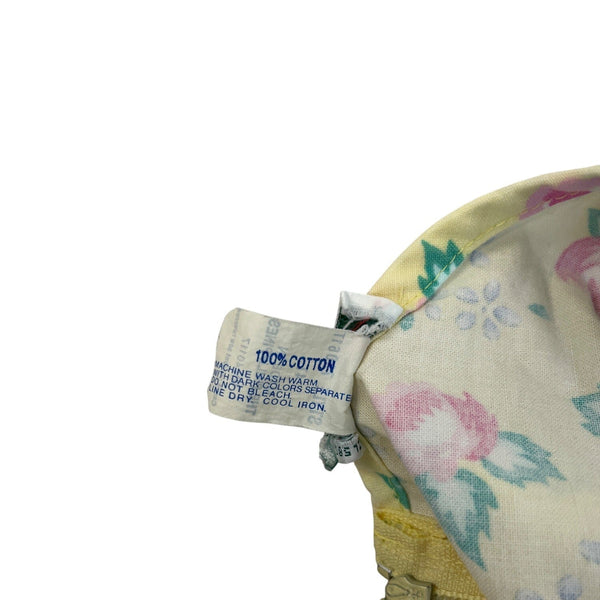 Lacoste Girls Yellow Floral Cotton Dress 4T With Back Buttons & Pockets