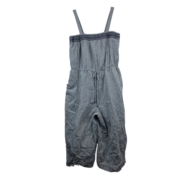 Universal Thread Womens Gray Striped Smocked Midi Jumpsuit Size XXL Comfortable All-Season
