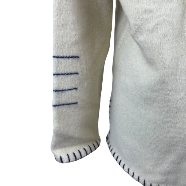 Ralph Lauren Women's Multicolor Knit Hoodie Sweater Striped Half Zip Size XL