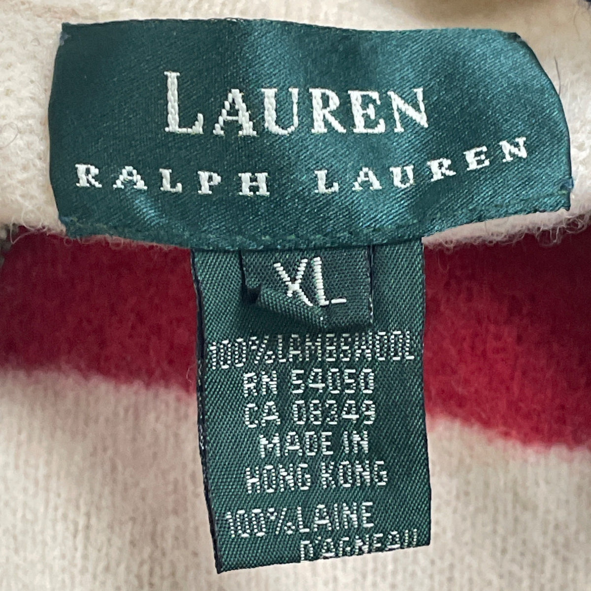 Ralph Lauren Women's Multicolor Knit Hoodie Sweater Striped Half Zip Size XL
