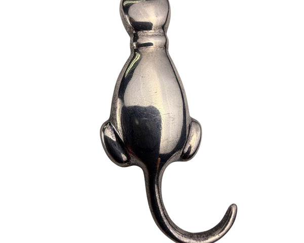 Zina Sterling Silver Cat Brooch Vintage Elegant Minimalist Jewelry Piece