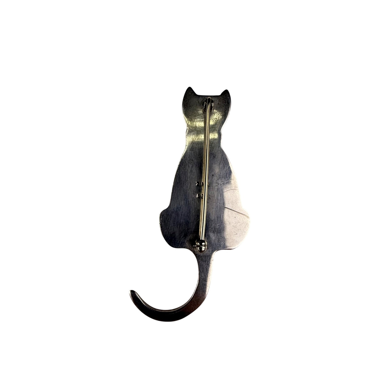 Zina Sterling Silver Cat Brooch Vintage Elegant Minimalist Jewelry Piece