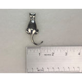 Zina Sterling Silver Cat Brooch Vintage Elegant Minimalist Jewelry Piece