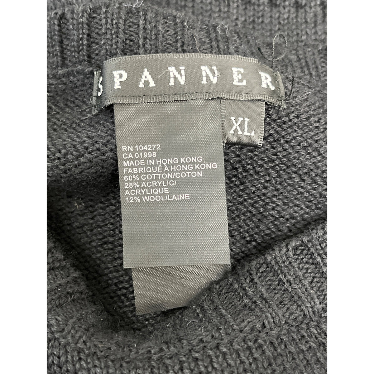 Spanner Women's Black Floral Pattern Sweater Size XL