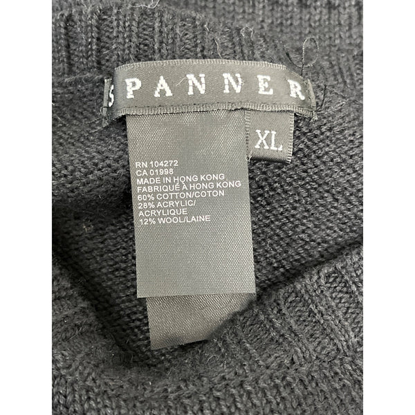 Spanner Women's Black Floral Pattern Sweater Size XL