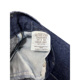 Vtg 90s Y2K Lee 34x30 Mens Regular Fit Straight Leg Jeans Dark Blue Denim New
