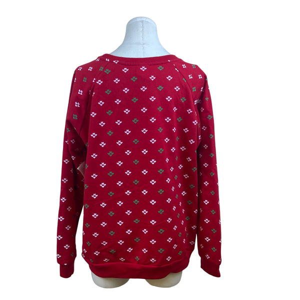 Freeze Women's Red Christmas Sweater "Ive Been Good-Ish" Large - New