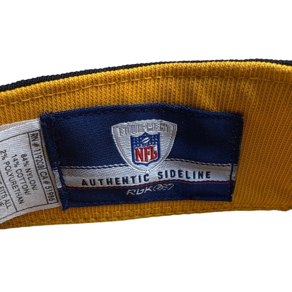 Pittsburgh Steelers NFL Reebok Authentic Sideline Visor Black/White/Yellow