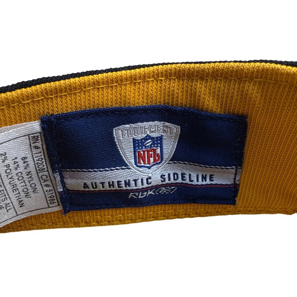 Pittsburgh Steelers NFL Reebok Authentic Sideline Visor Black/White/Yellow