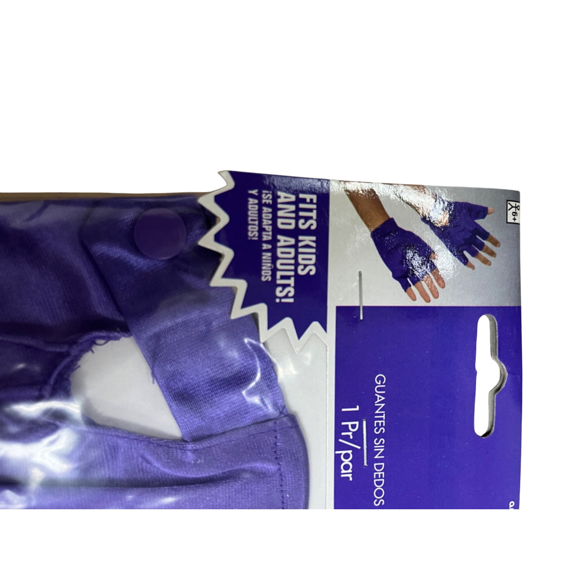 AmScan Unisex Purple Polyester Fingerless Gloves For Kids & Adults 1 Pair