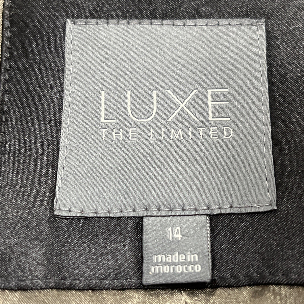 Luxe The Limited Womens Gray Wool Blazer Pinstripe 2-Button Suit Jacket Size 14