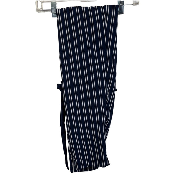 Zara Women's Blue & White Pinstripe Pants  pants Sz S