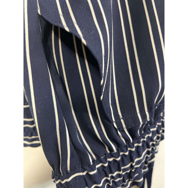 Zara Women's Blue & White Pinstripe Pants  pants Sz S