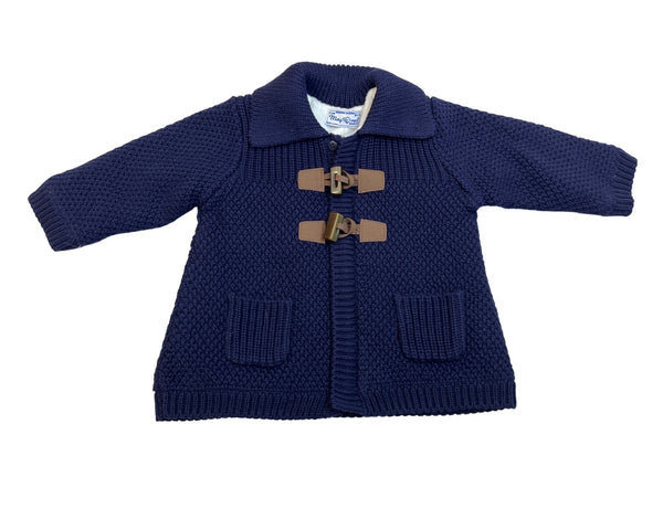 Mayoral Baby Boy Knit Toggle Cardigan Jacket Navy Blue Sz 2-4M