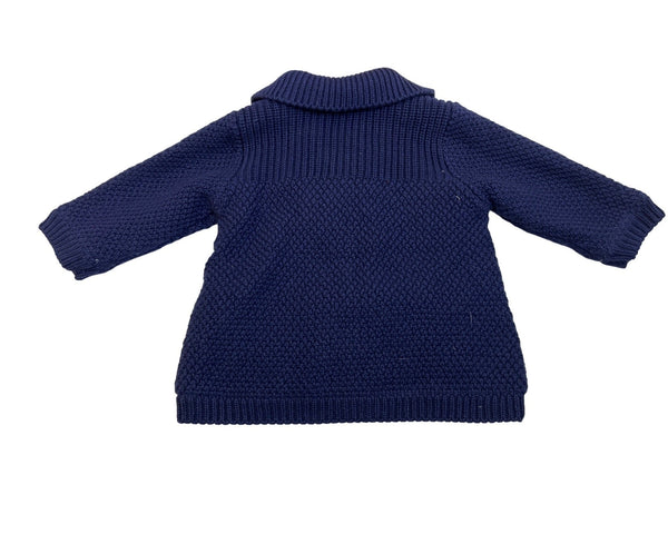 Mayoral Baby Boy Knit Toggle Cardigan Jacket Navy Blue Sz 2-4M