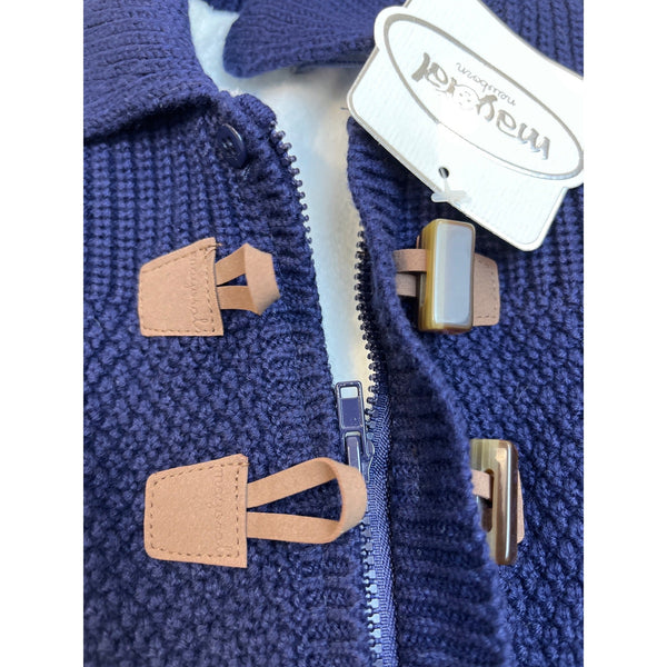 Mayoral Baby Boy Knit Toggle Cardigan Jacket Navy Blue Sz 2-4M