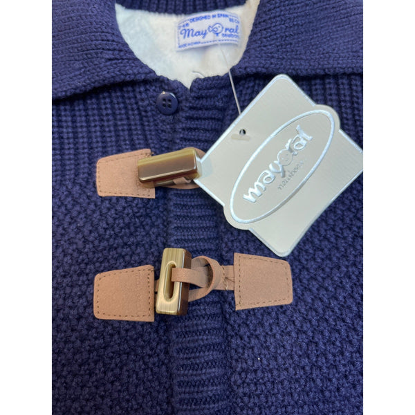 Mayoral Baby Boy Knit Toggle Cardigan Jacket Navy Blue Sz 2-4M