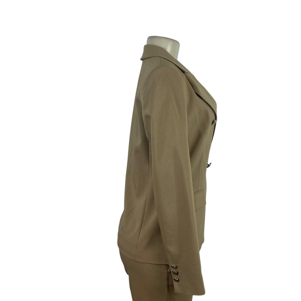 Michael kors Tan Womens Wide-Leg Pants & Double-Breasted Blazer Suit Set Sz M