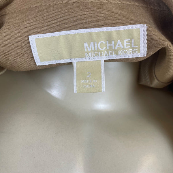 Michael kors Tan Womens Wide-Leg Pants & Double-Breasted Blazer Suit Set Sz M